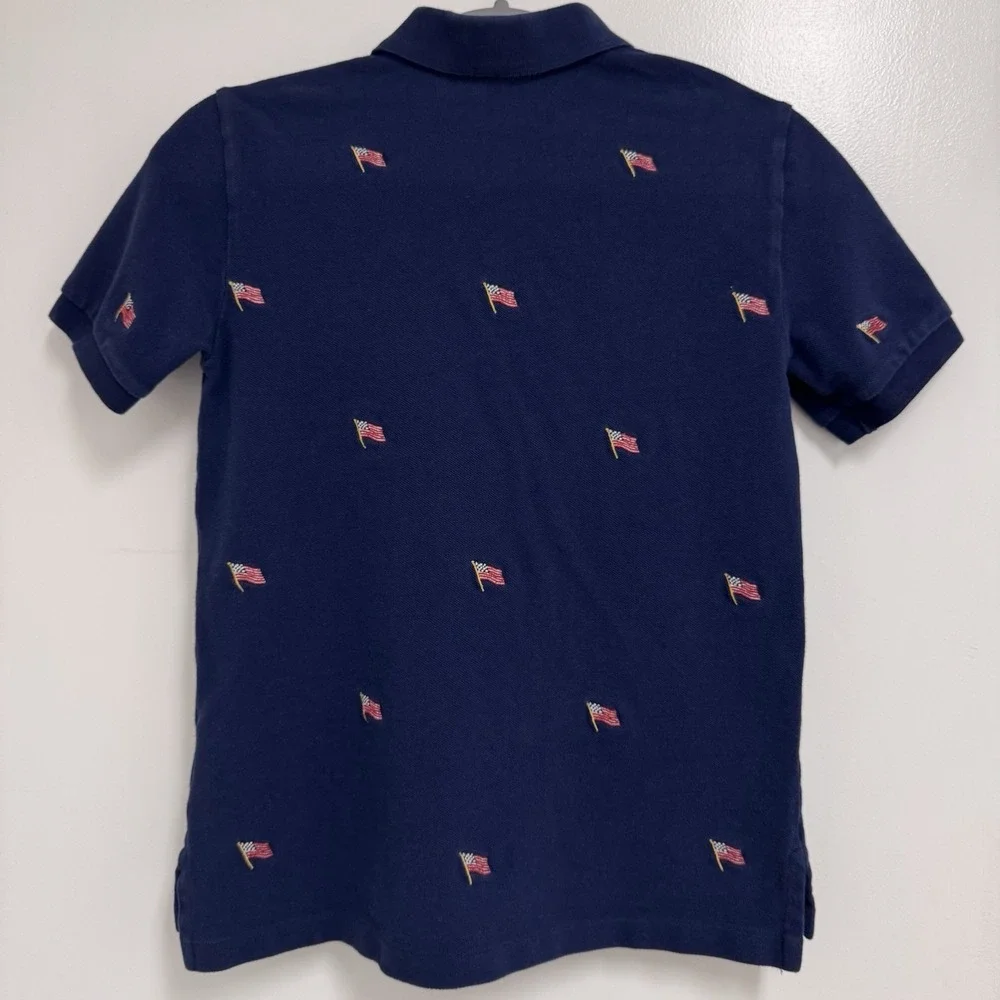 POLO RALPH LAUREN USA AMERICAN FLAG POLO SHIRT YOUTH SIZE M (10-12)